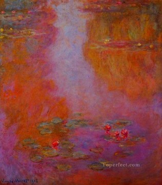  Lilies Canvas - Water Lilies VI Claude Monet Impressionism Flowers